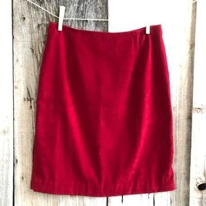 VINTAGE faux suede pencil skirt